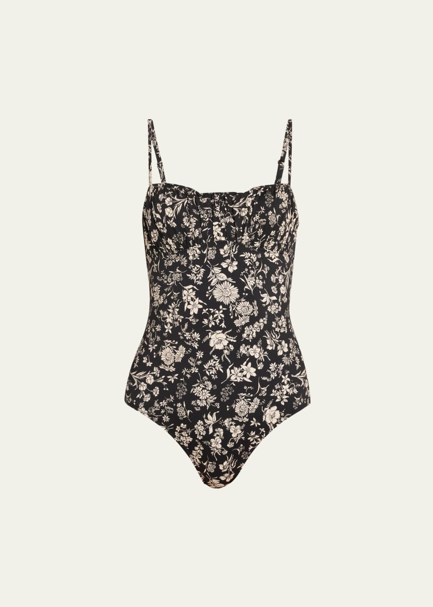 Ulla Johnson Dalila Ruched One-Piece Swimsuit