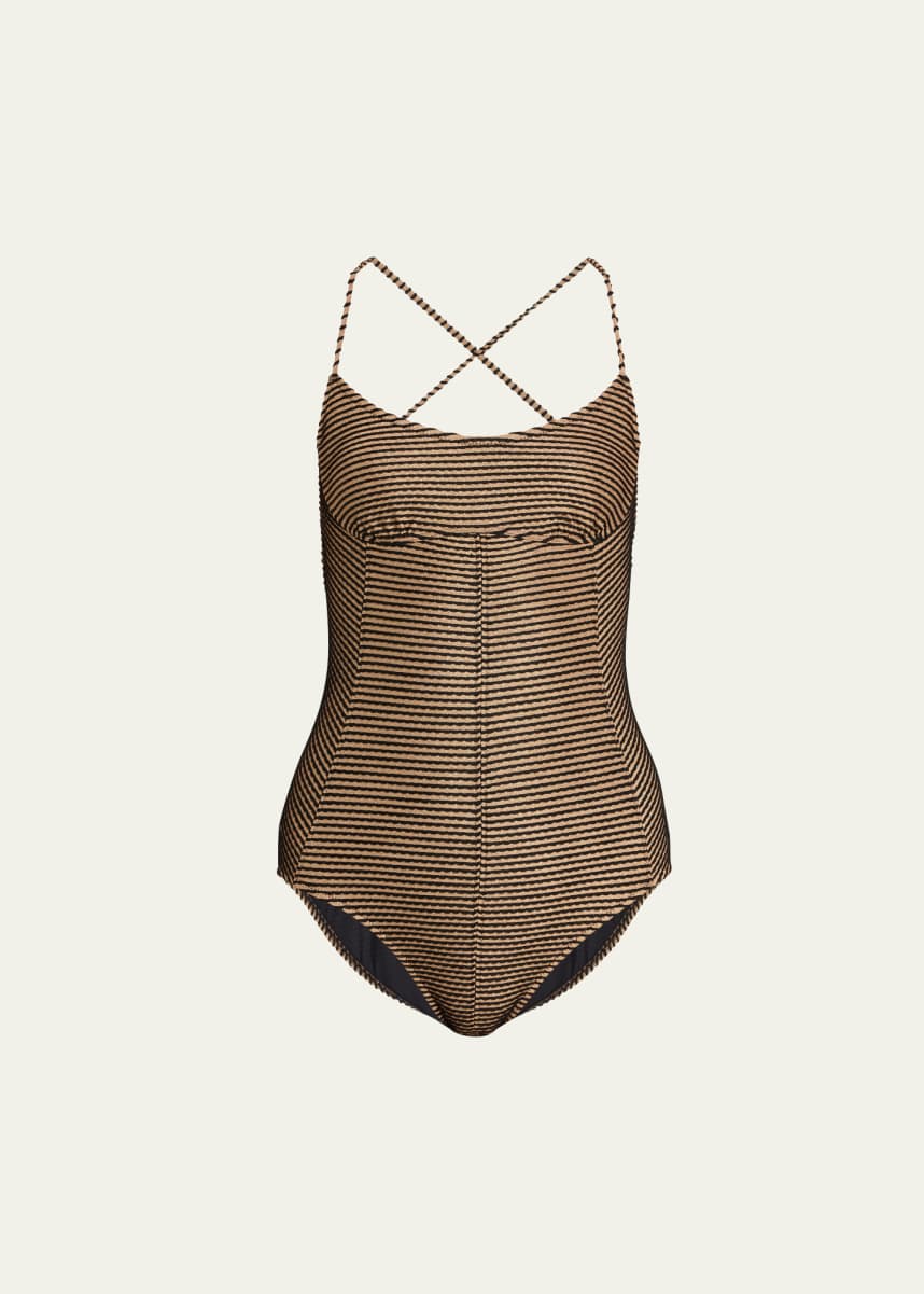 Ulla Johnson Positano Scalloped One-Piece Swimsuit