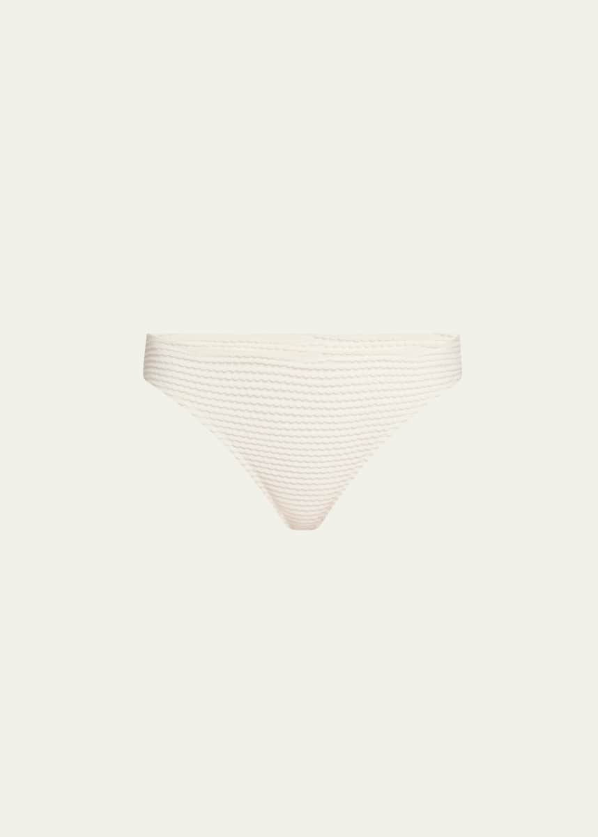 Ulla Johnson Dani Mid-Rise Scalloped Bikini Bottoms