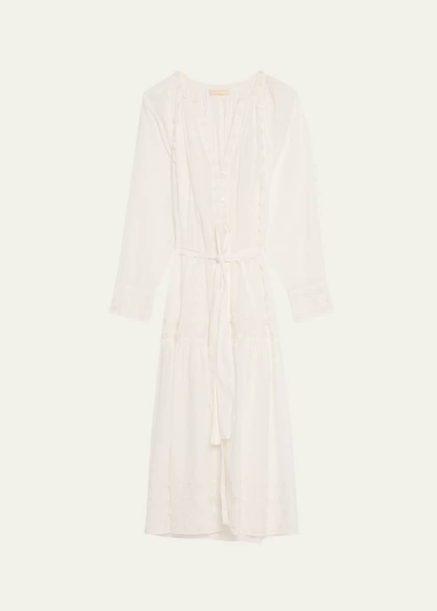 Ulla Johnson Emera Long-Sleeve Shirtdress Coverup