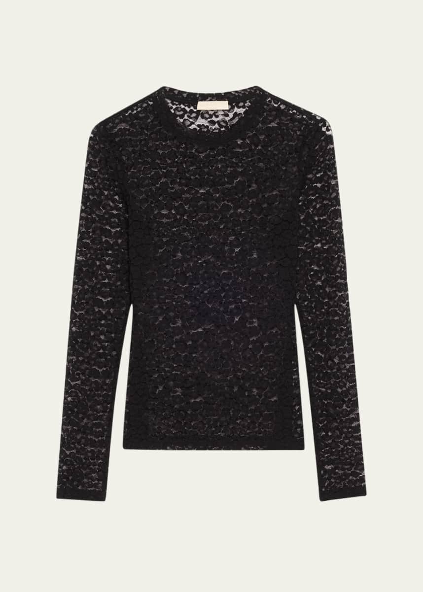 Ulla Johnson Anise Leopard Long-Sleeve Top