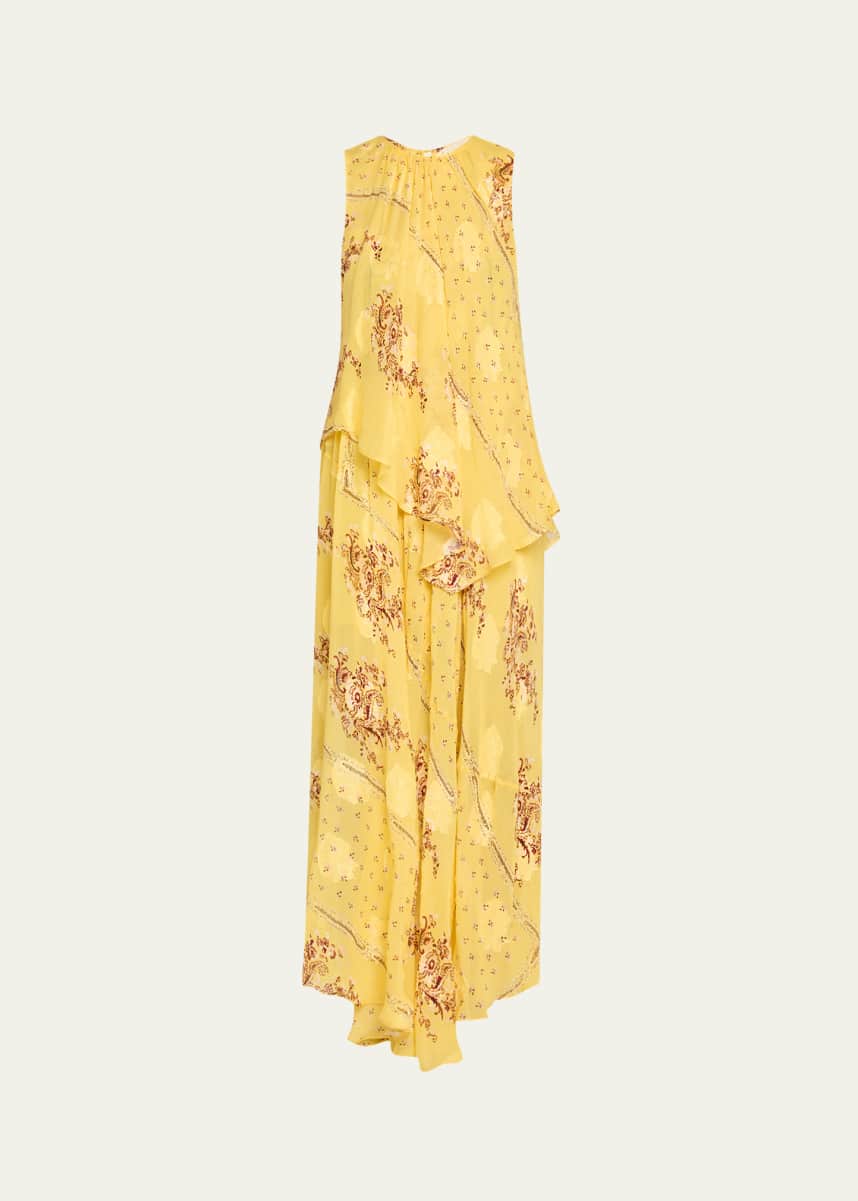 Ulla Johnson Caprice Asymmetric Layered Silk Dress