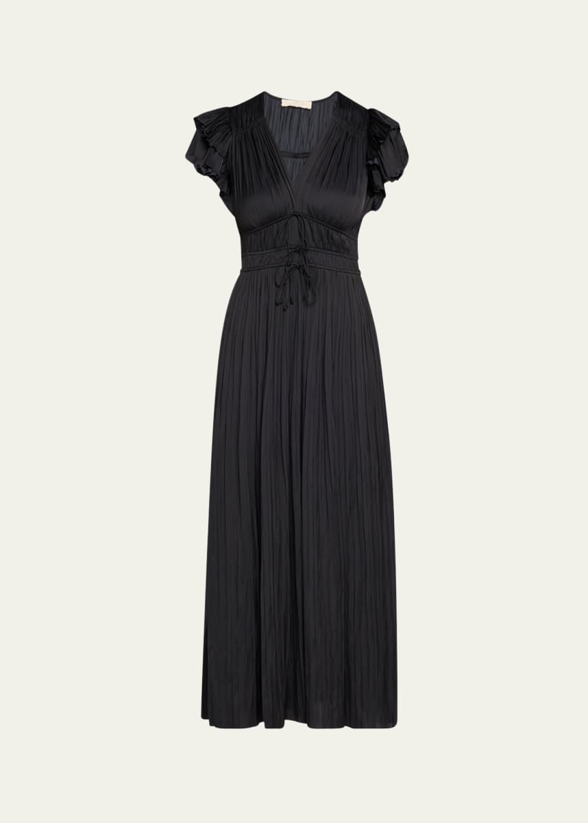 Ulla Johnson Patrice Flutter-Sleeve Midi Dress