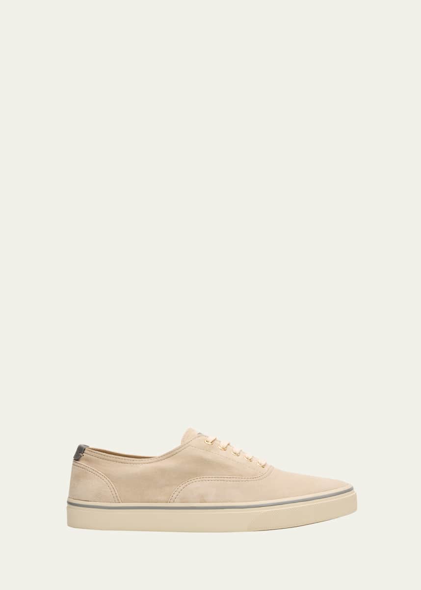 Brunello Cucinelli Men's Low-Top Suede Sneakers