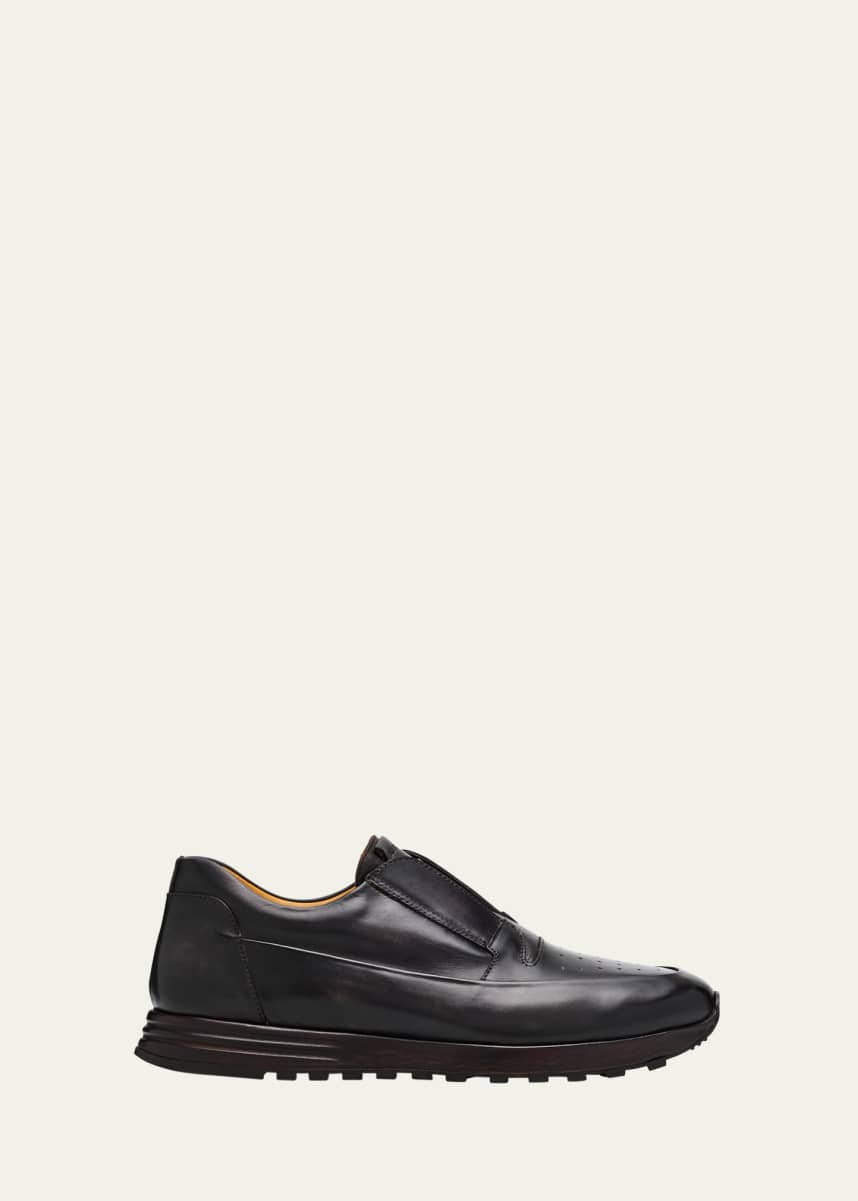 Bontoni Men's Amabile Soft Leather Slip-On Sneakers