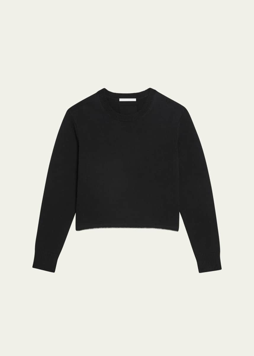 Helmut Lang Cropped Crewneck Sweater