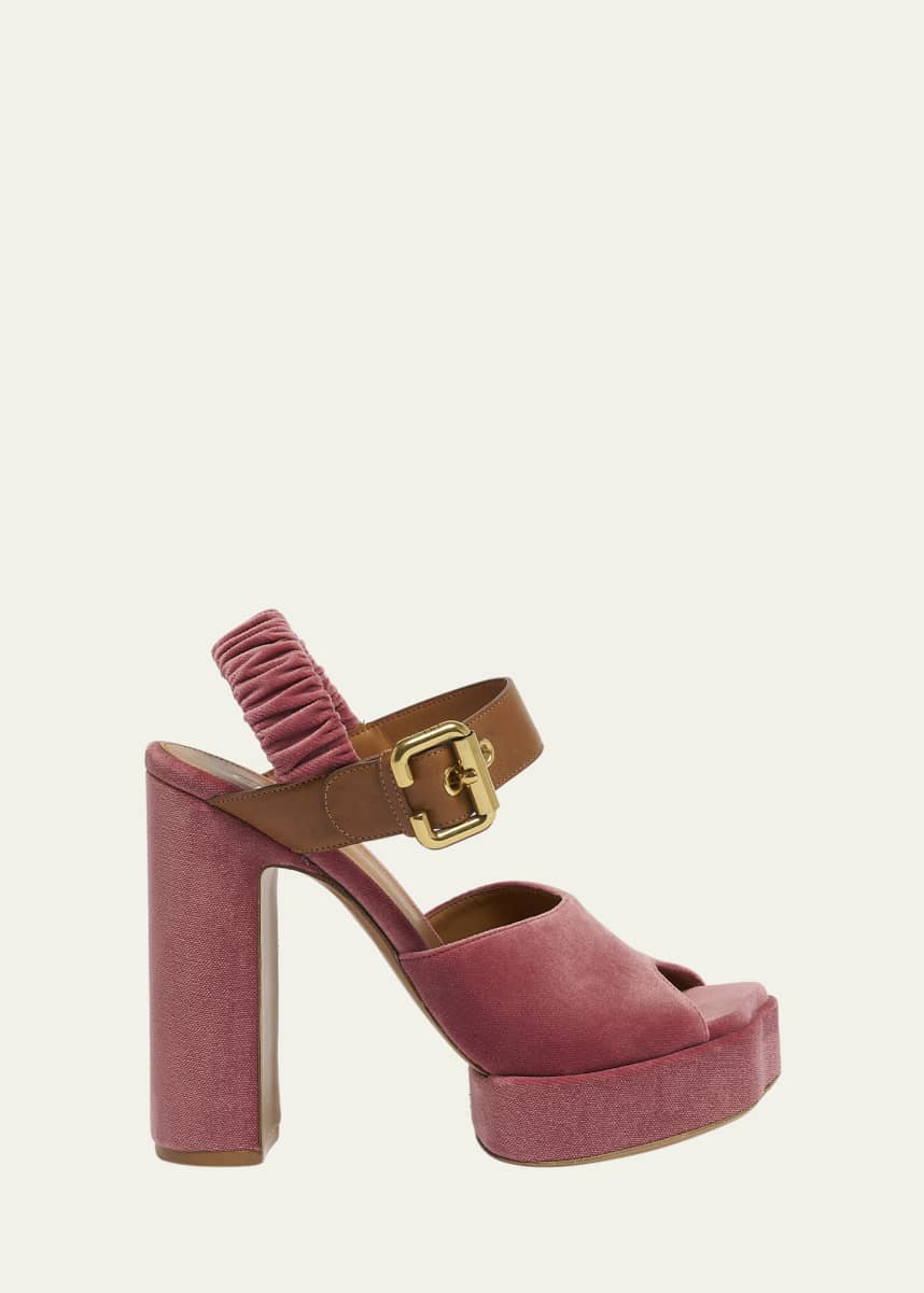 Chloe Aria Ankle-Strap Platform Sandals - Bergdorf Goodman