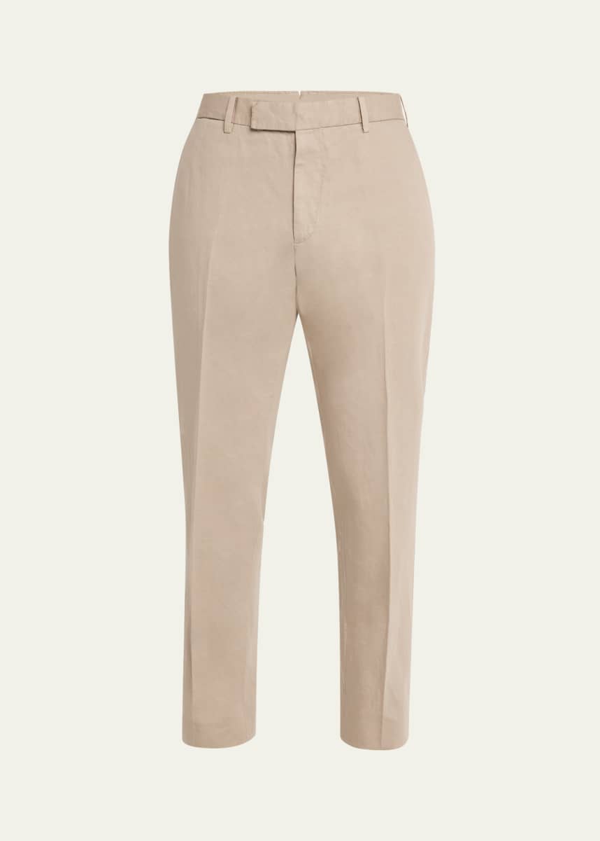 ZEGNA Men's Flat-Front Chino Pants