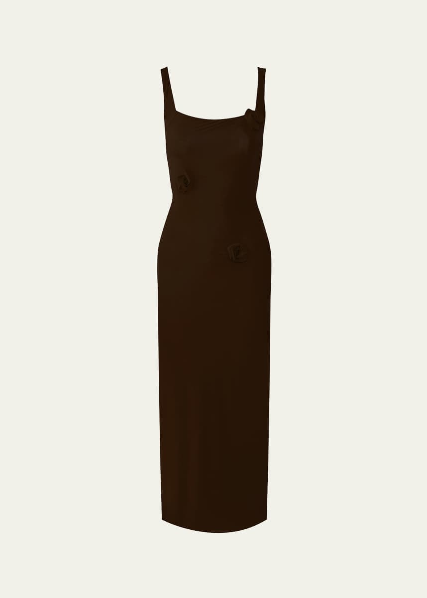 MAYGEL CORONEL Ivy Floral Applique Midi Dress