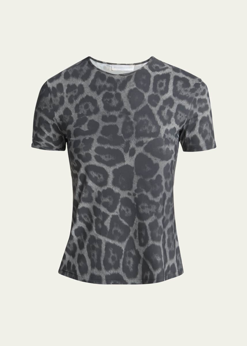 Stella McCartney Leopard Print Short-Sleeve Top