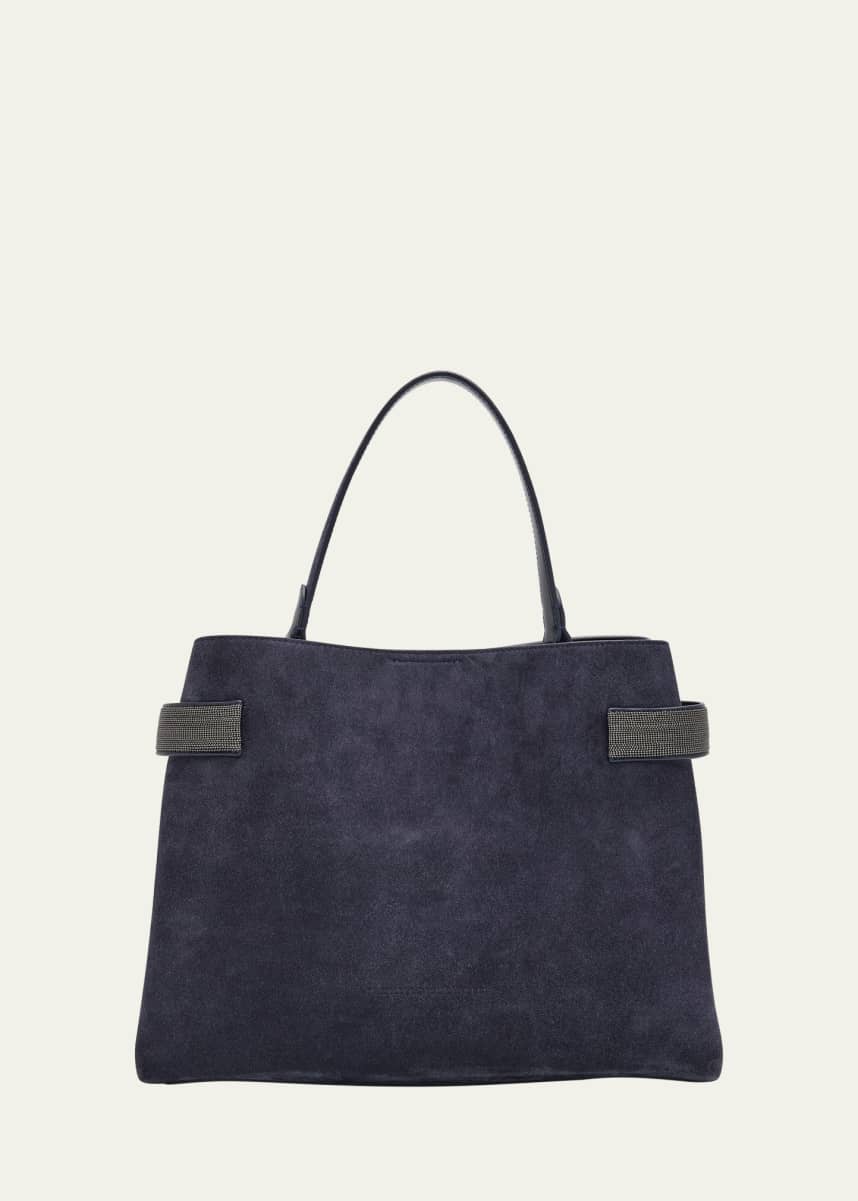 ショルダーバッグ・ポシェット CUCINELLI 242MBDLD2499 SUEDE TOP HANDLE BAG WITH MONILI Brunello Cucinelli Mini Zip Suede Top-Handle Bag | Neiman Marcus
