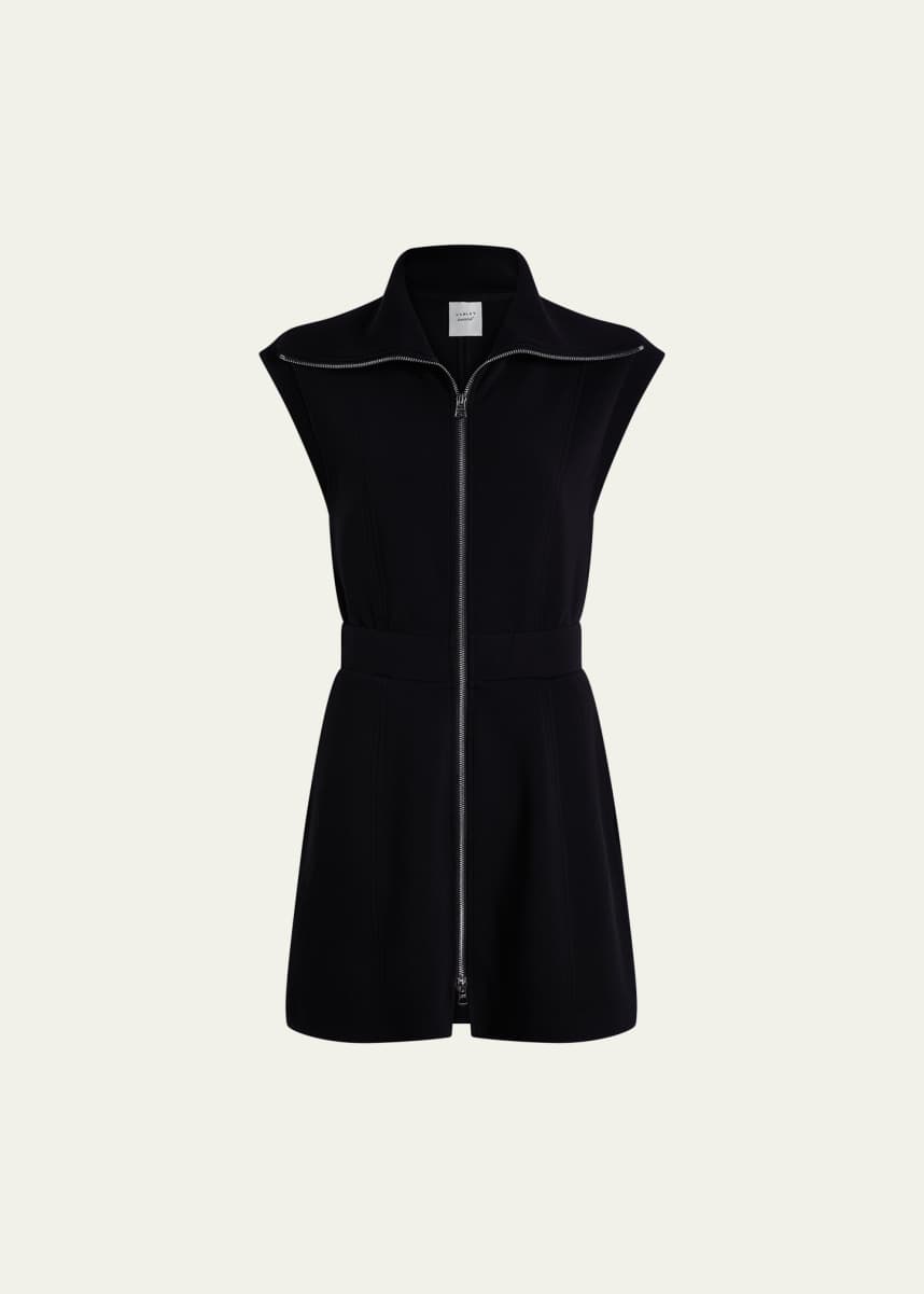 Varley Rebecca Zip-Front Mini Dress