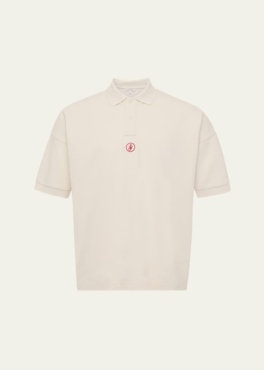 JW Anderson Men's Anchor Embroidery Polo Shirt