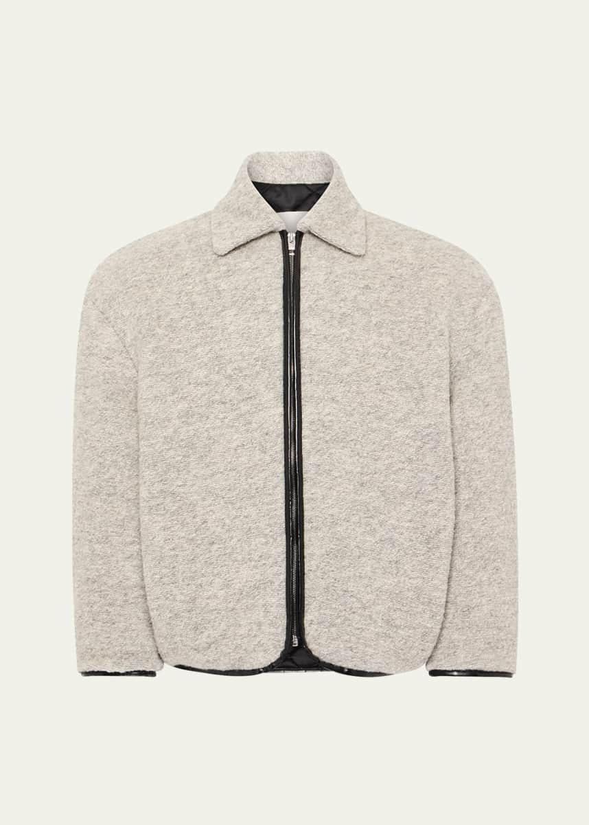 JW Anderson Men's Contrast-Trim Zip Jacket - Bergdorf Goodman