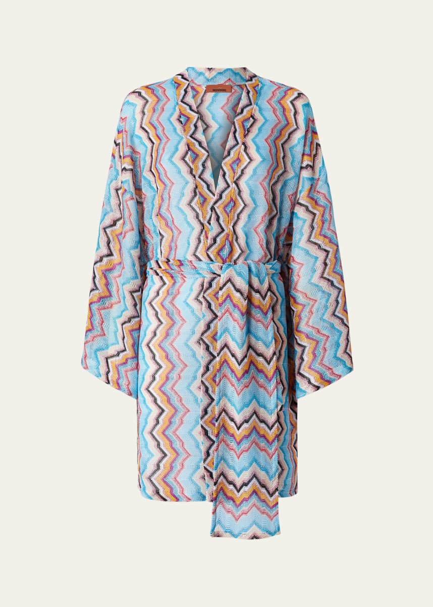 Missoni Zig-Zag Short Kimono Coverup