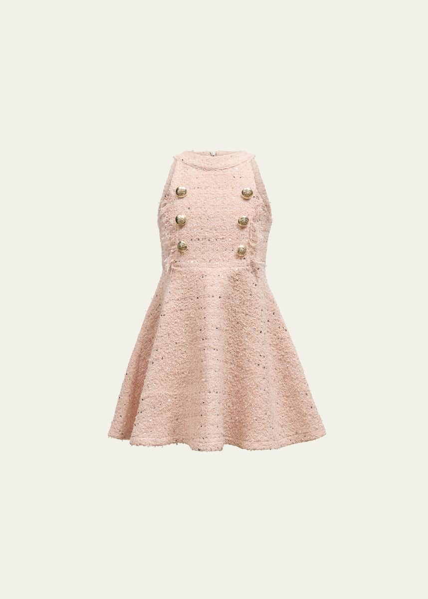 Bardot Junior Girl's Roma Boucle Button Dress, Size 4-16