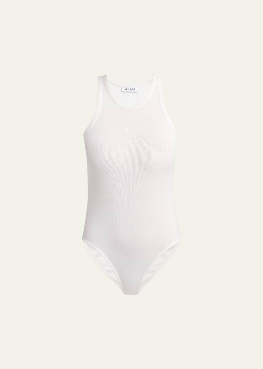 ALAIA Ribbed Sleeveless Bodysuit
