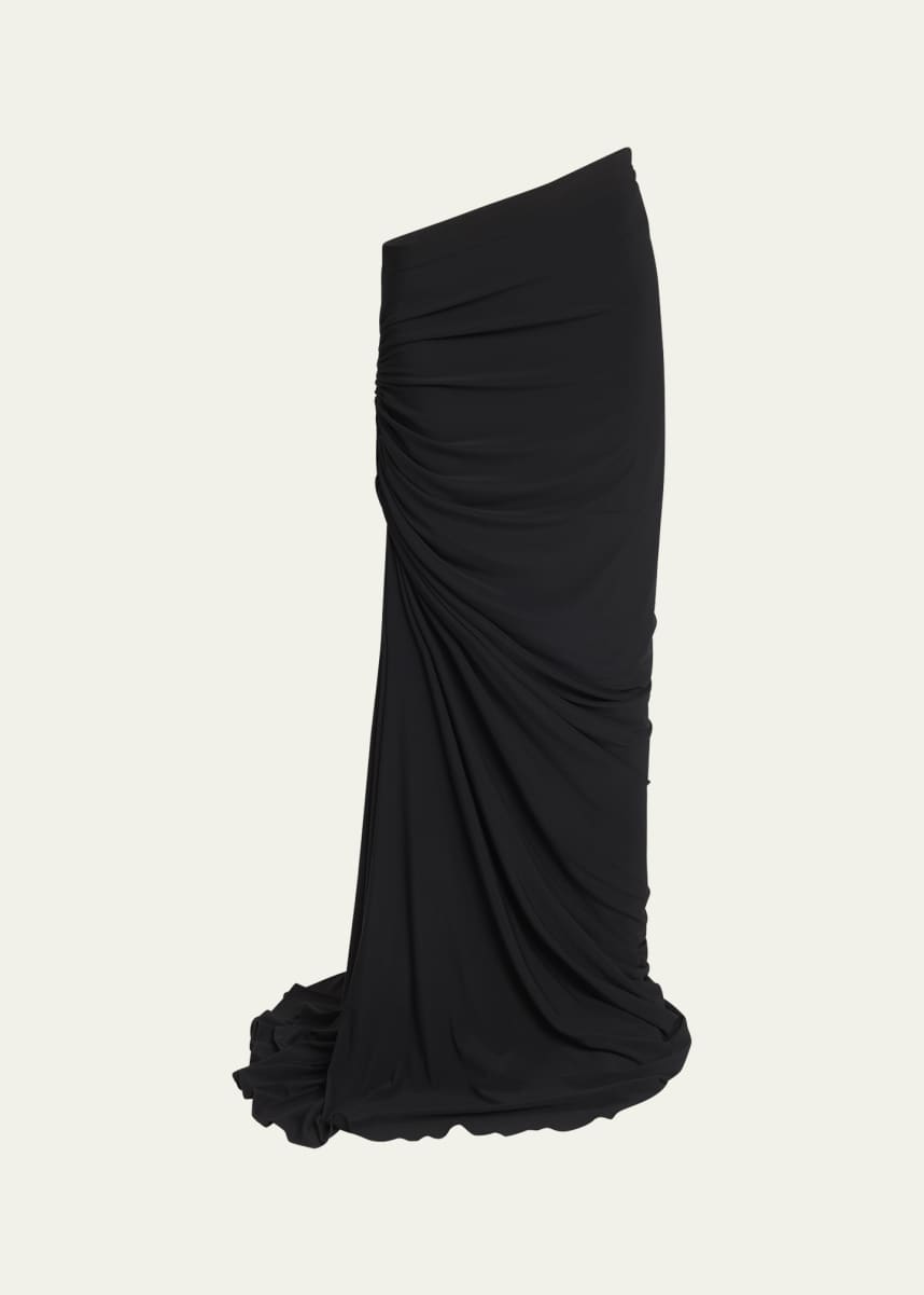 ALAIA Ruched Long Skirt
