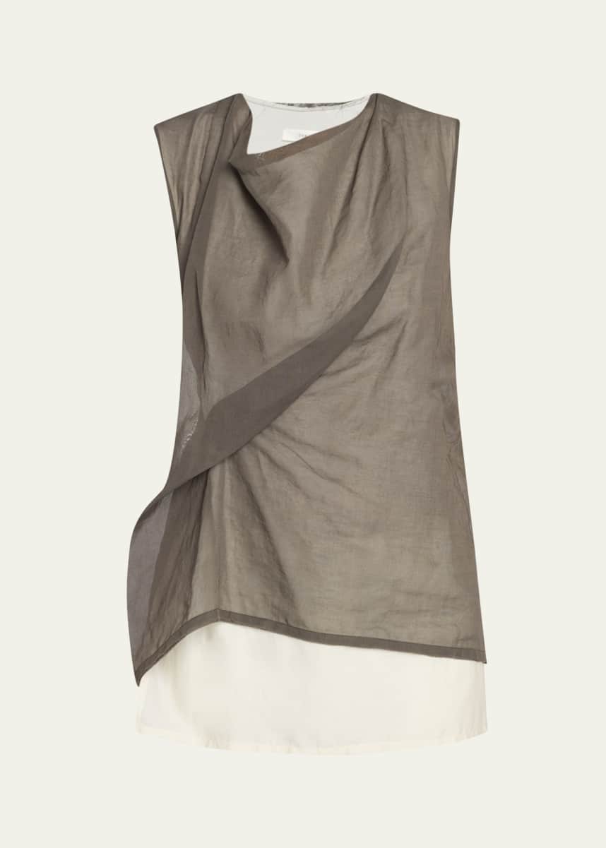 THE ROW Inawa Draped Layered Sleeveless Top