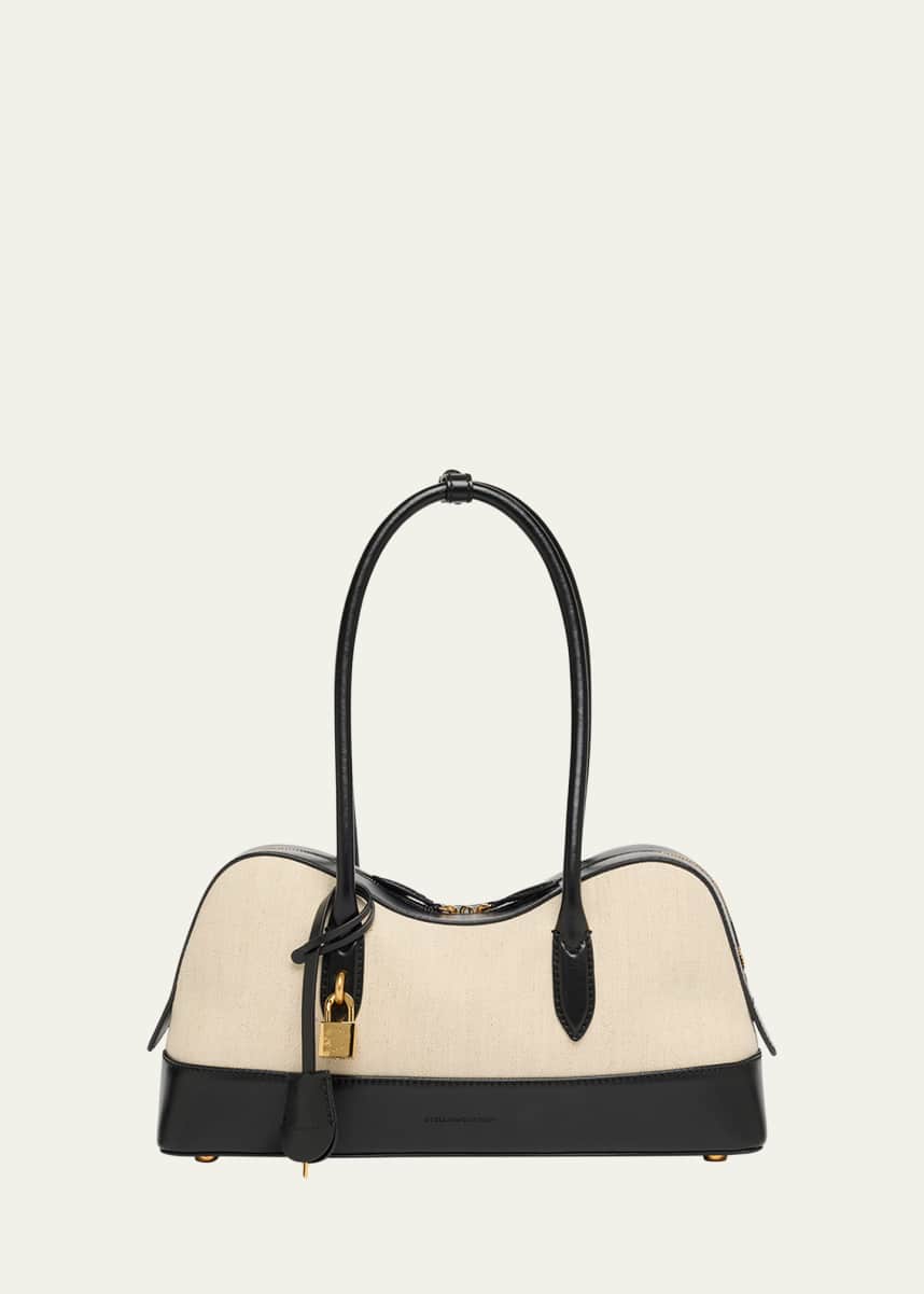 Stella McCartney Stella Ryder Medium Cotton Canvas and Alter Mat Shoulder Bag