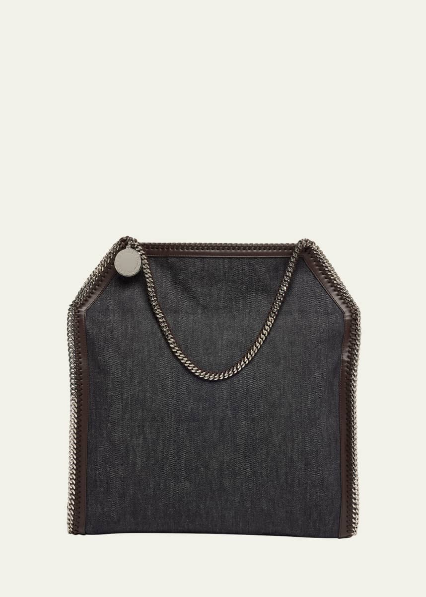 Stella McCartney Falabella Babybella Denim Wash and Alter Mat Top Handle Bag