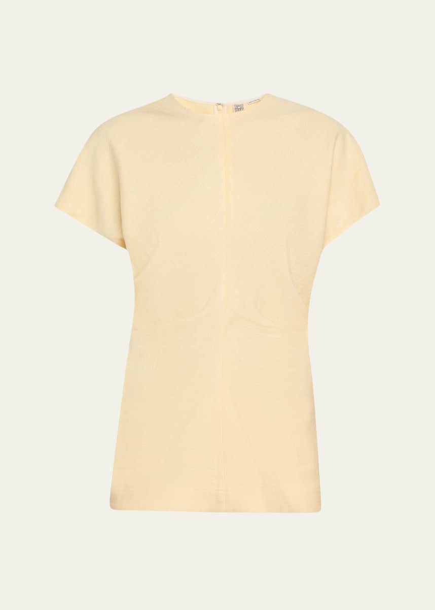 Toteme Slouch Waist Short-Sleeve Top