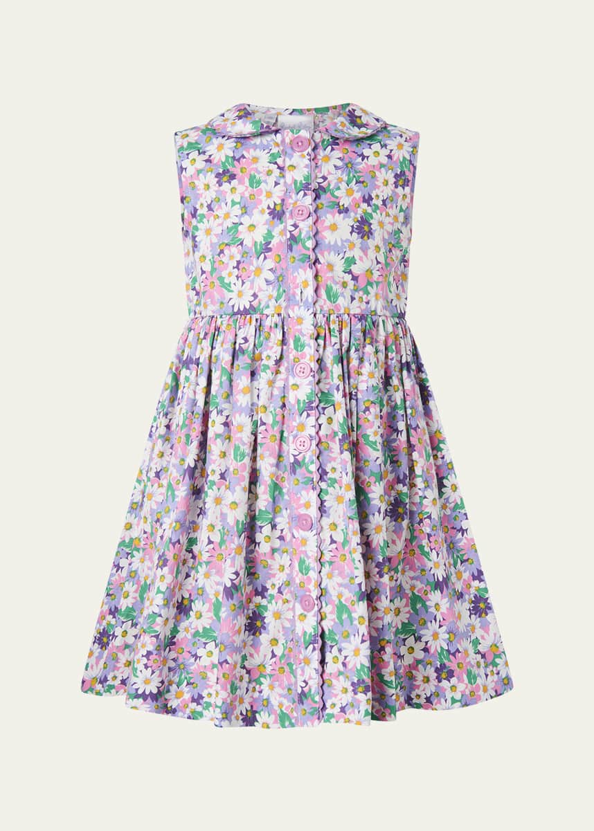 Rachel Riley Girl's Aster Sleeveless Button-Front Dress, Size 2-10
