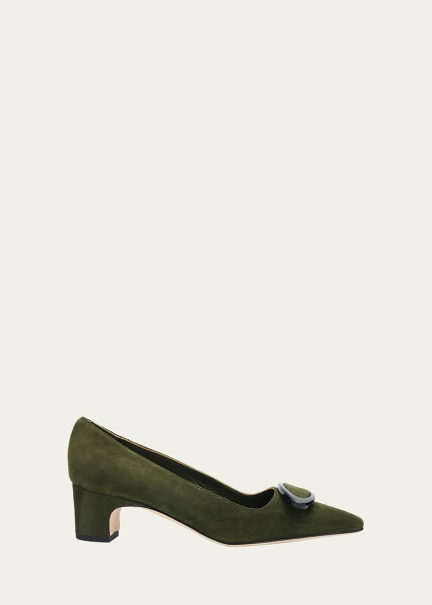Manolo Blahnik Fenix Suede Pumps