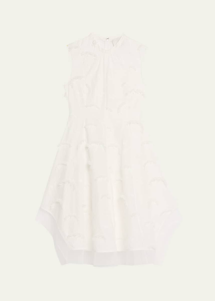 3.1 Phillip Lim Embroidered Organza Sleeveless Midi Dress