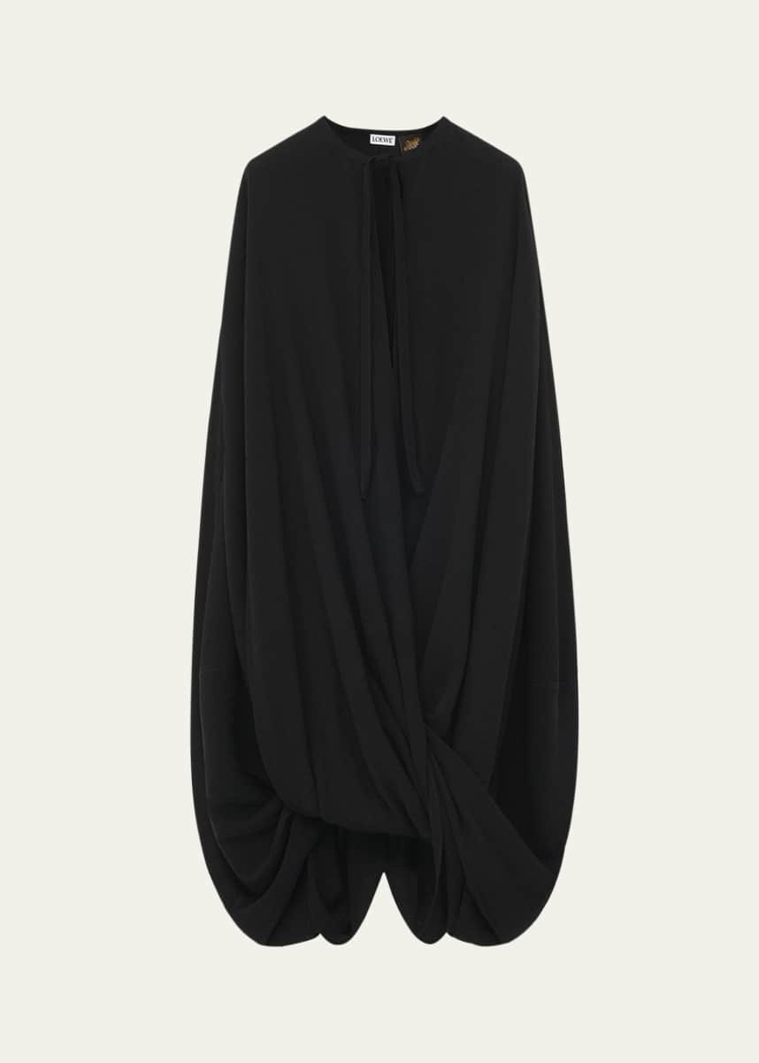 Loewe Cocoon Draped Keyhole Twisted Dress