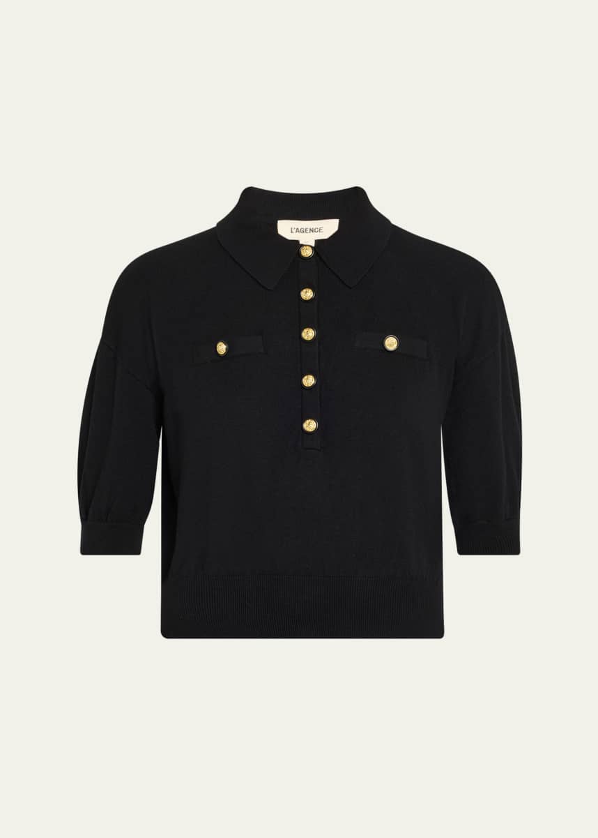 L'Agence Masaki Short-Sleeve Sweater