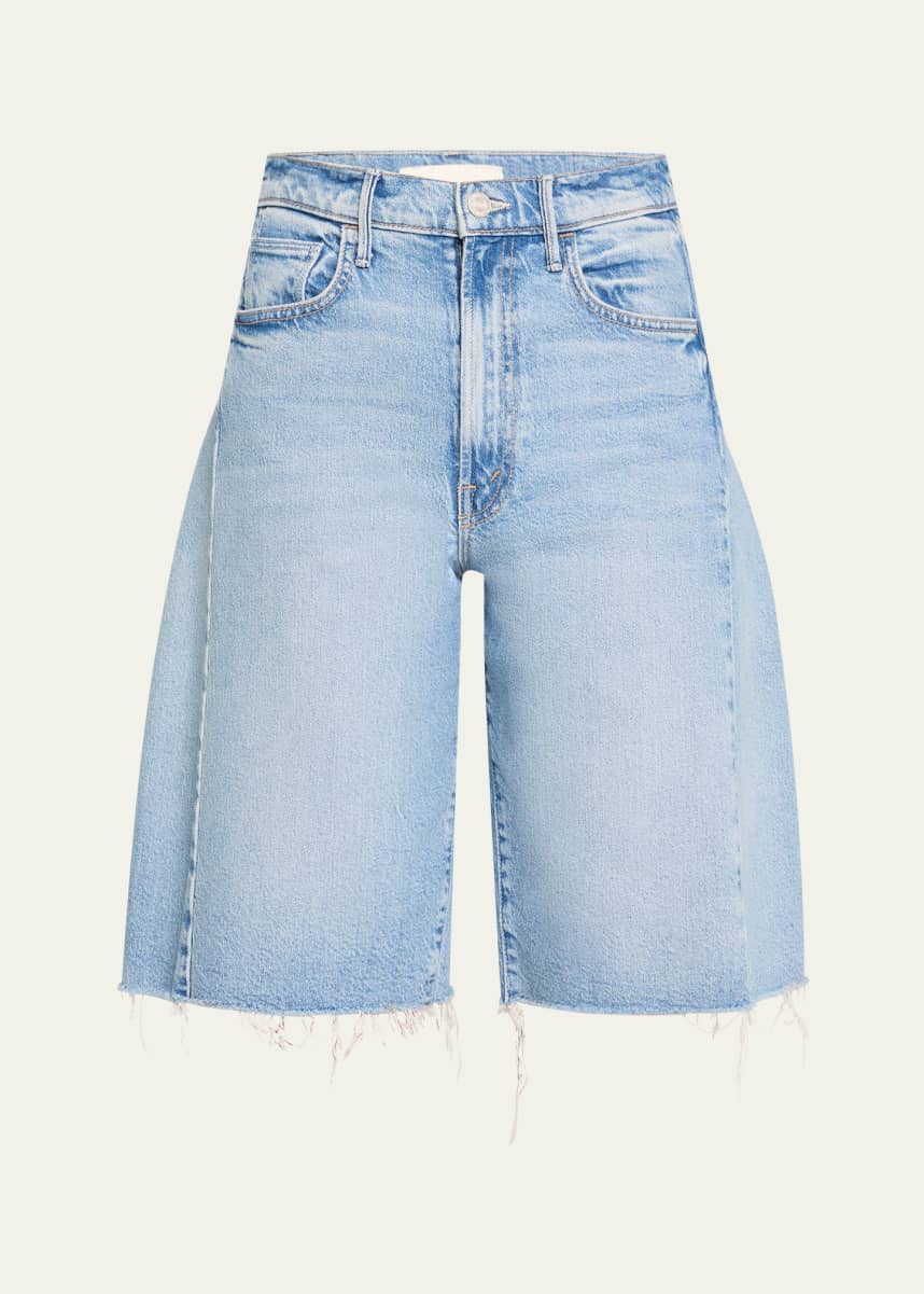 MOTHER The Half-Pipe Bermuda Fray Denim Shorts