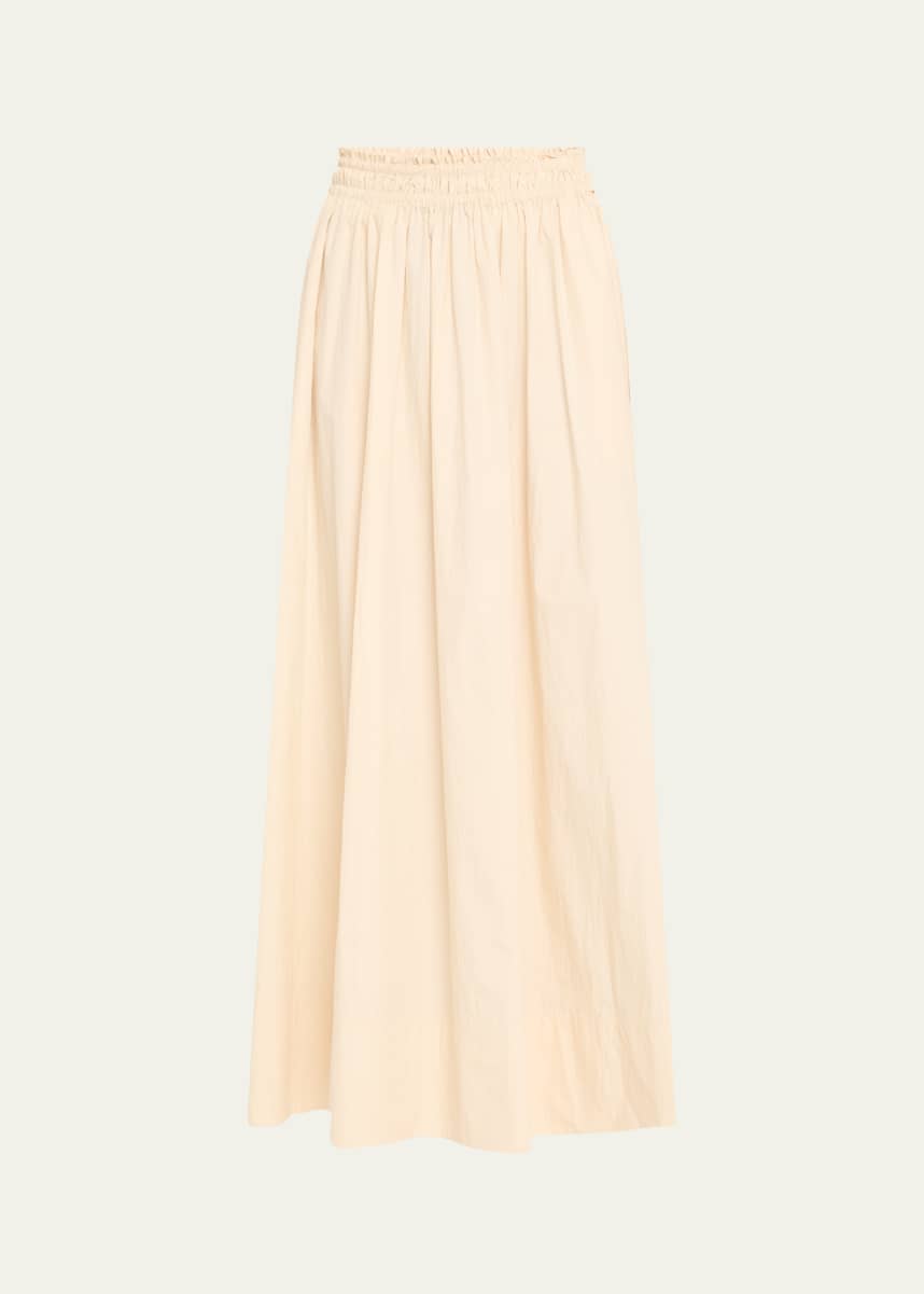 Lafayette 148 New York Ruched A-Line Maxi Skirt