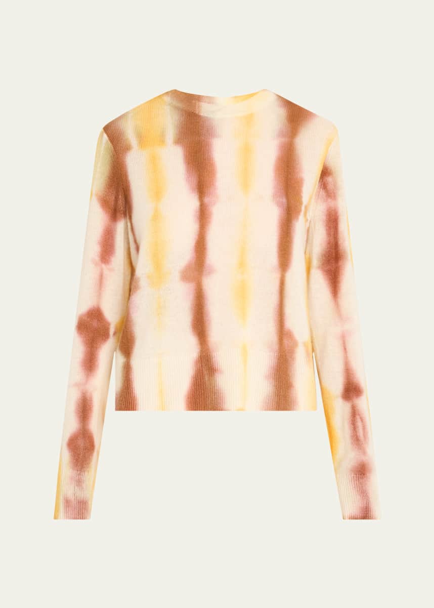 Lafayette 148 New York Tie-Dye Crewneck Cashmere Sweater