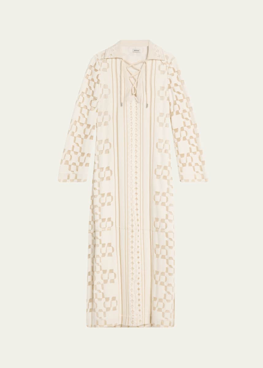 SIMKHAI Wiliama Lace-Up Maxi Dress