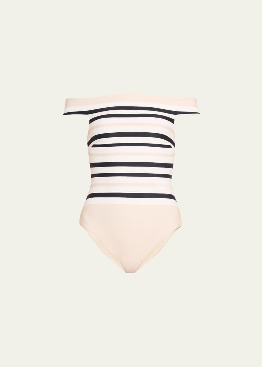 SIMKHAI Walker Off-Shoulder One-Piece Swimsuit