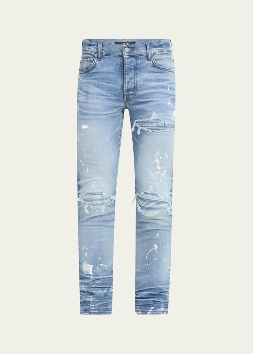Amiri Men's MX1 Destroyed Skinny Painter Jeans