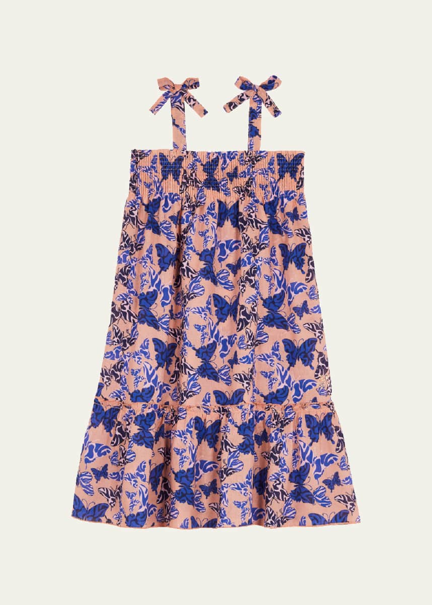 Vilebrequin Girl's Butterfly-Print Dress, Size 2-14