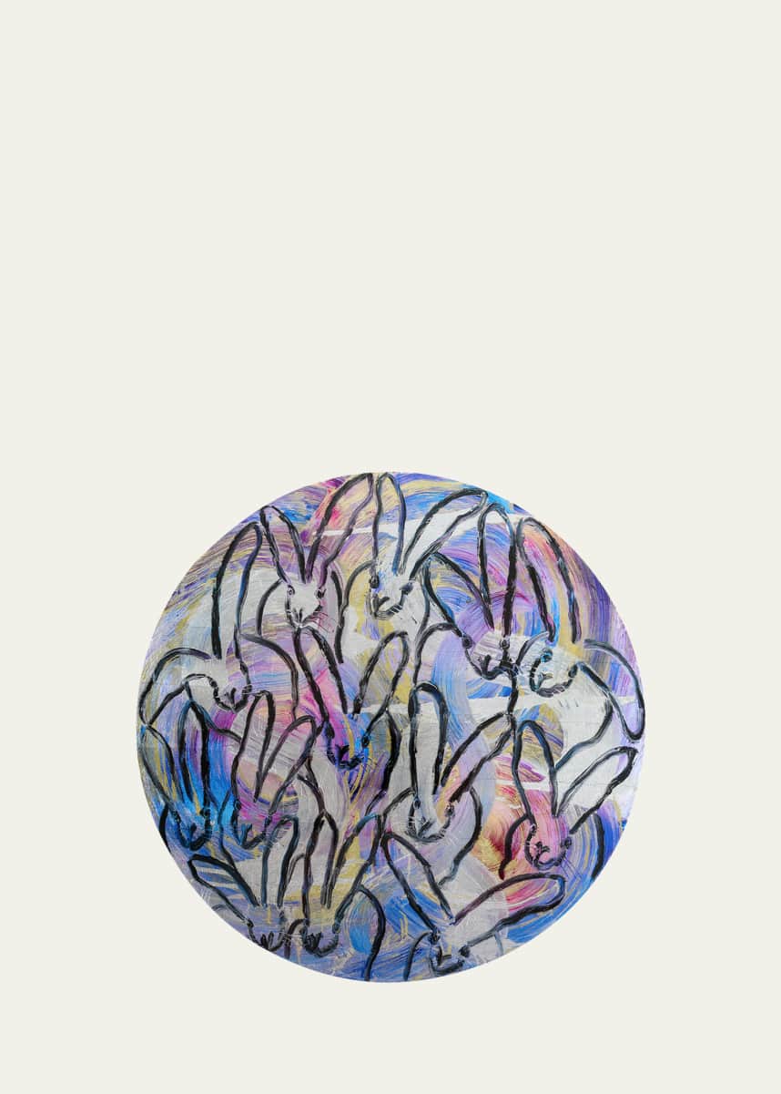 Hunt Slonem Summer Totem Rabbits Lacquer Placemat