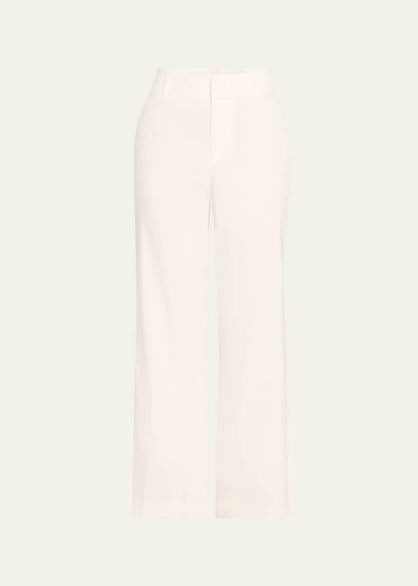 Alice + Olivia Quinn High-Rise Ankle Kick Flare Pants
