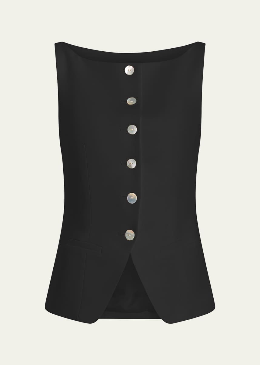 Cinq a Sept Lemonis Tailored Crepe Vest