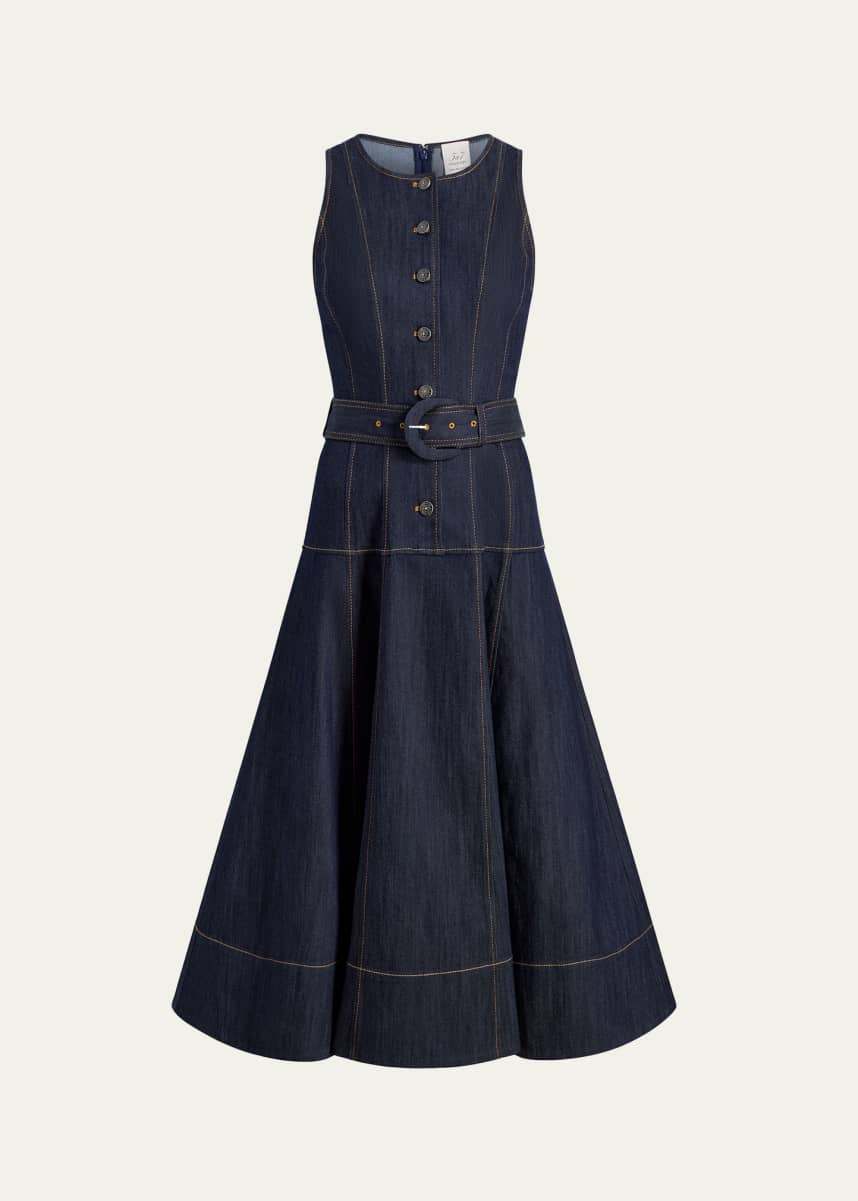 Cinq a Sept Margaret Sleeveless Denim Midi Dress