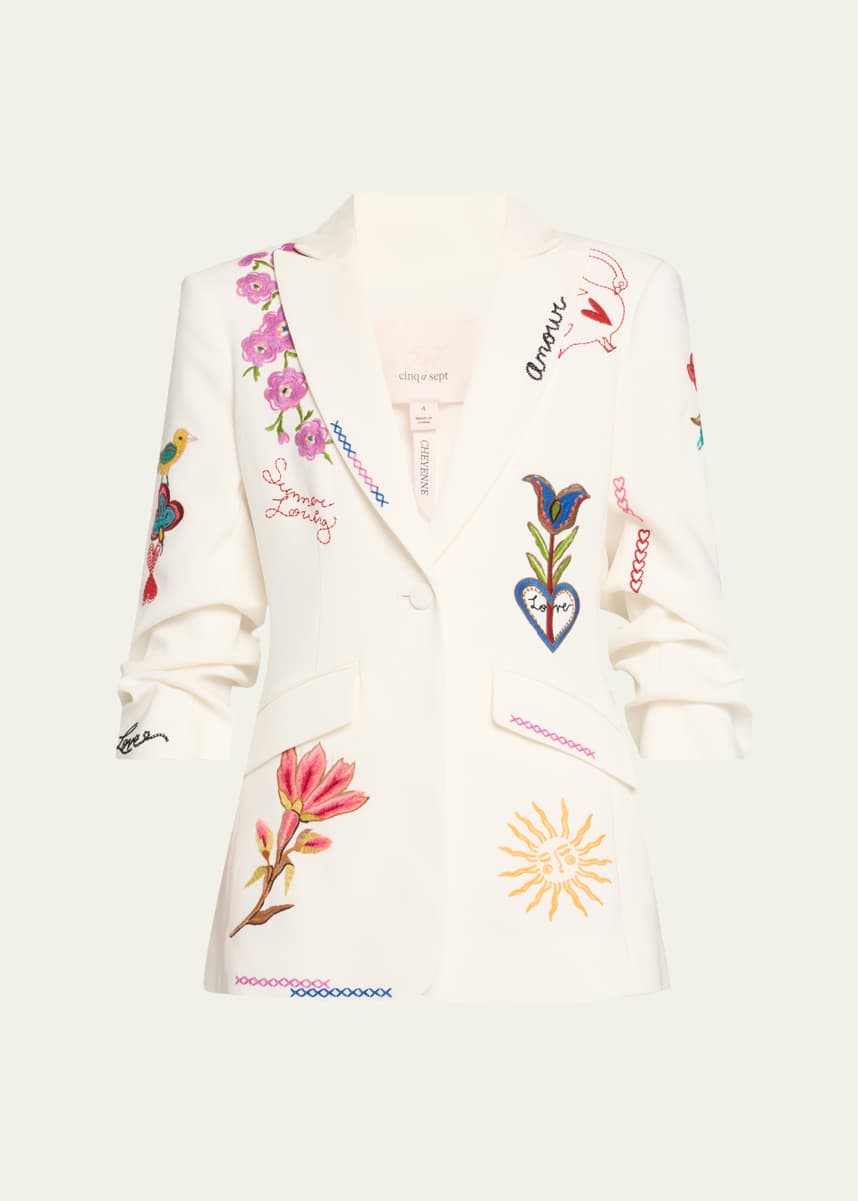 Cinq a Sept Cheyenne Scrunched Summer Love Blazer
