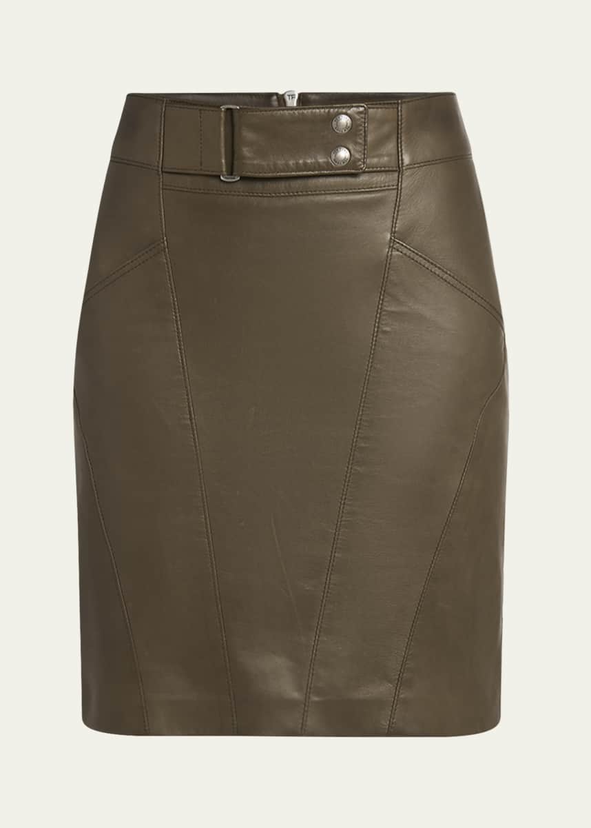 TOM FORD Soft Nappa Leather Mini Pencil Skirt