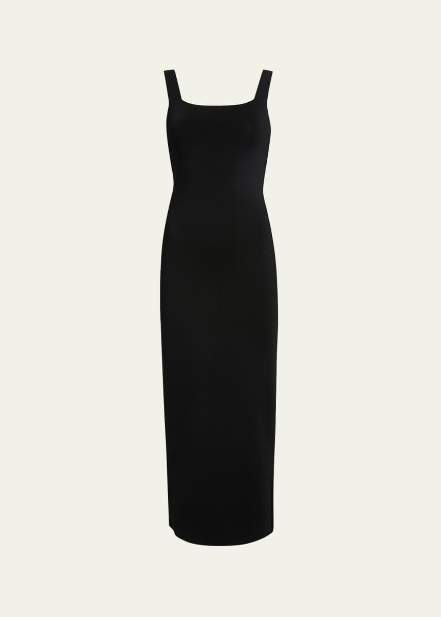 Khaite Dixi Square-Neck Sleeveless Knit Maxi Dress