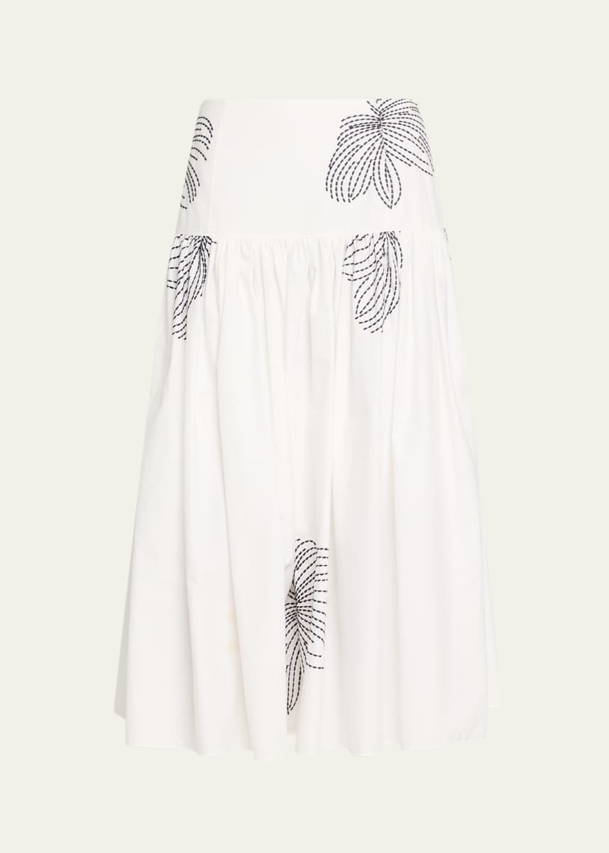 Cinq a Sept Kierelle Sunburst Midi Skirt