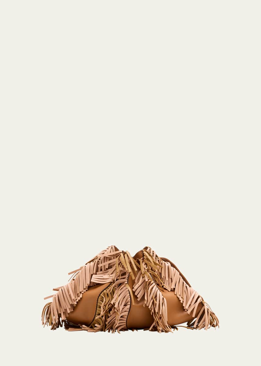 Ulla Johnson Adria Mini Fringe Pleated Wave Crossbody Bag