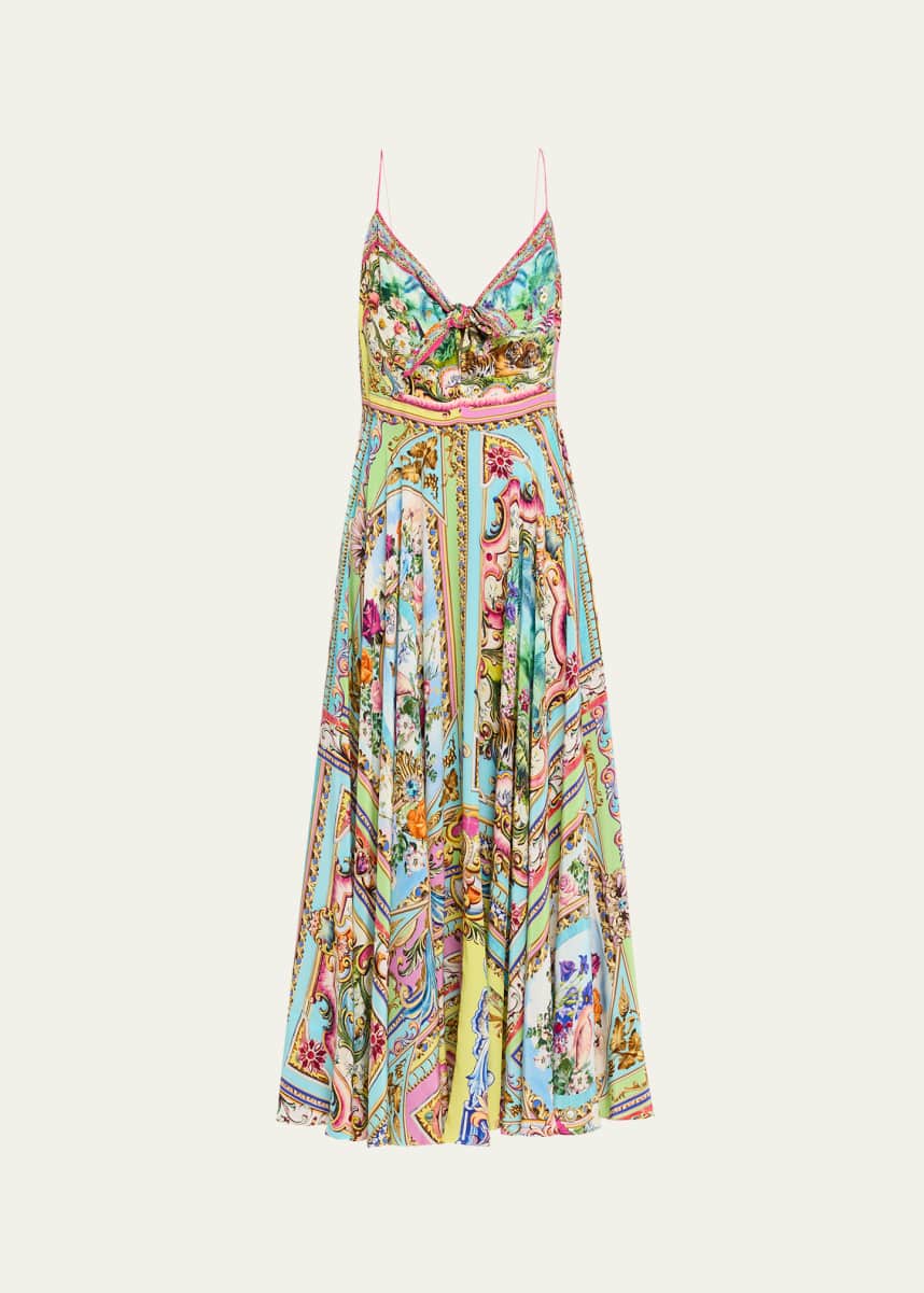 Camilla Spirit of Santa Maria Tie-Front Maxi Dress