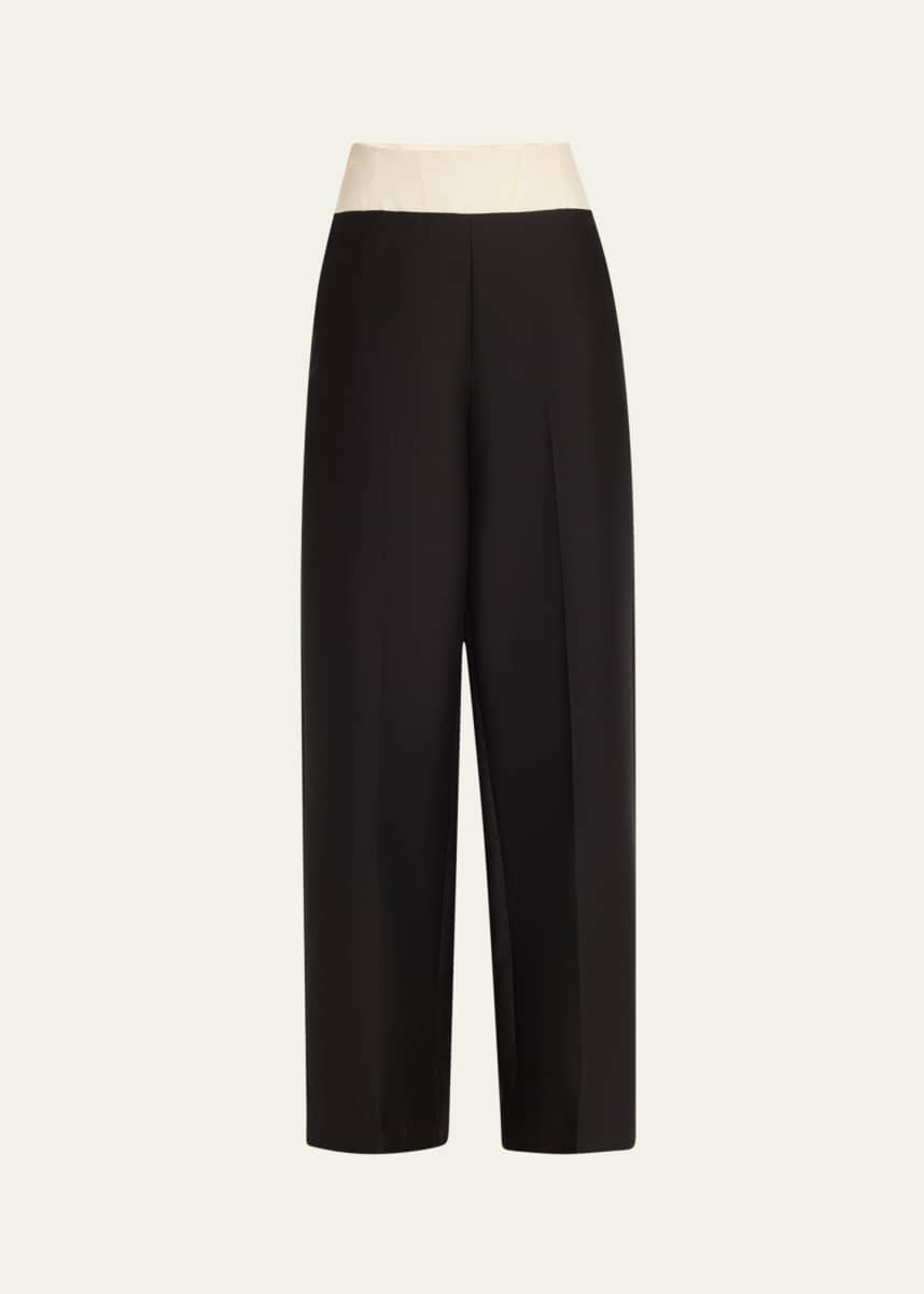 Heirlome Dakota Corset-Waist Straight-Leg Trousers