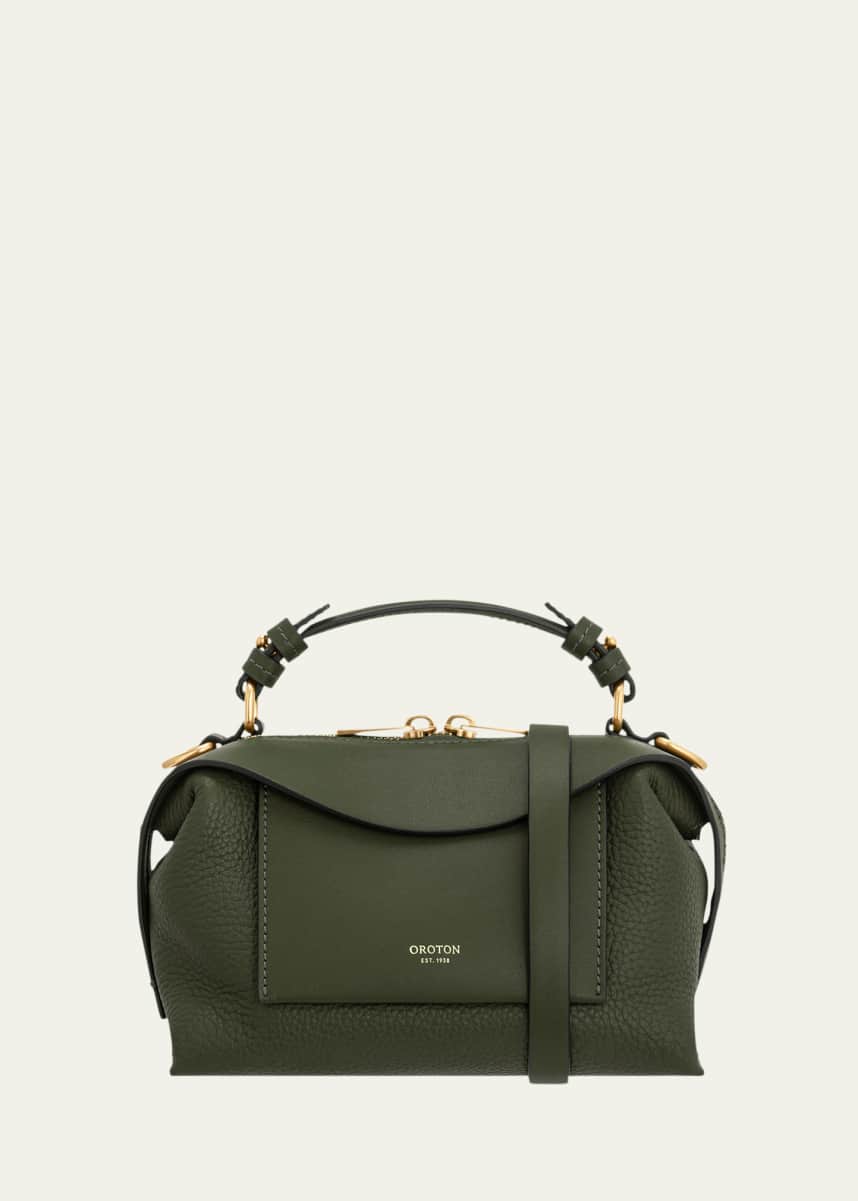 Oroton Mica Mini Bowler Leather Crossbody Bag